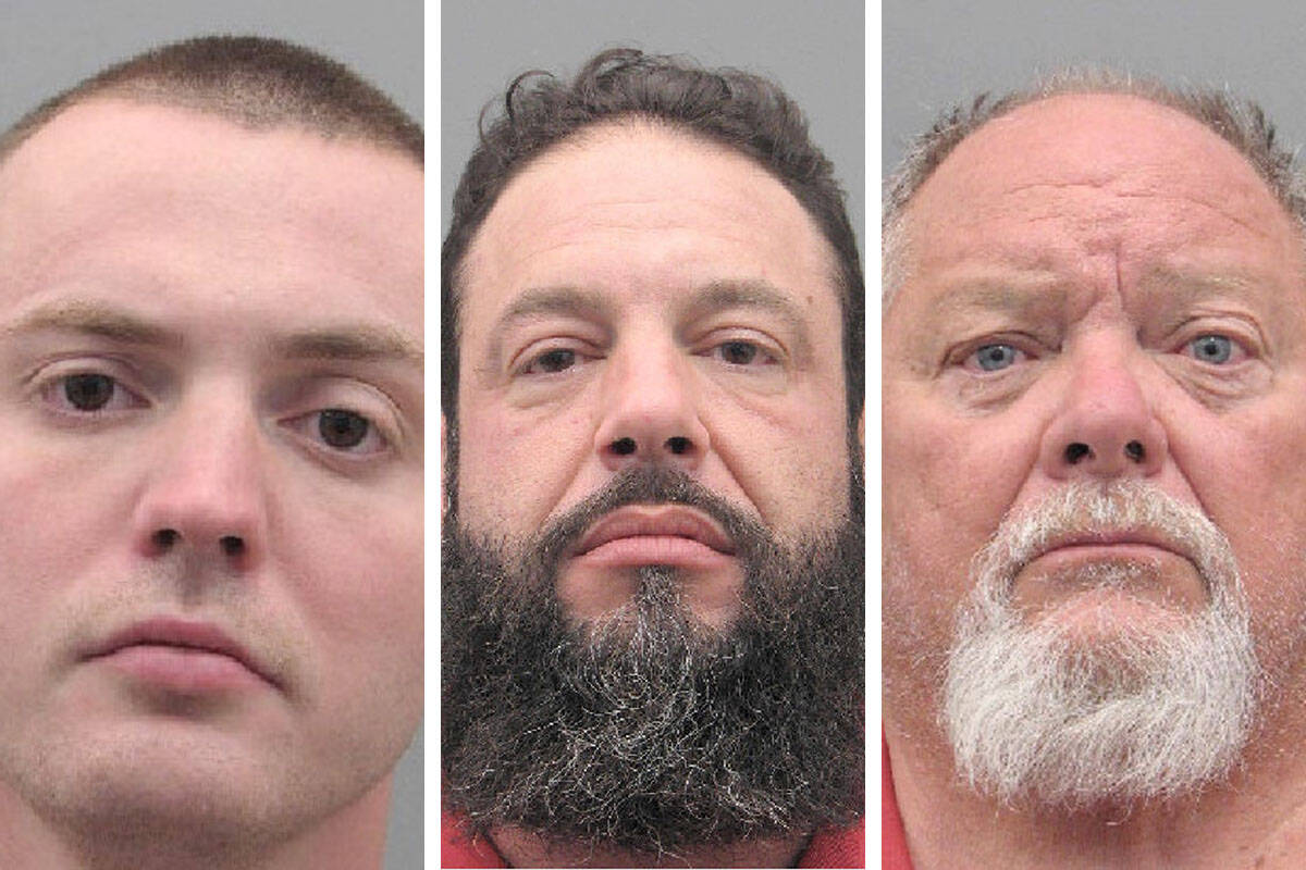 (Henderson Police Department) Russell Smith, from left, Stephen Alo and Richard Devries were ar ...