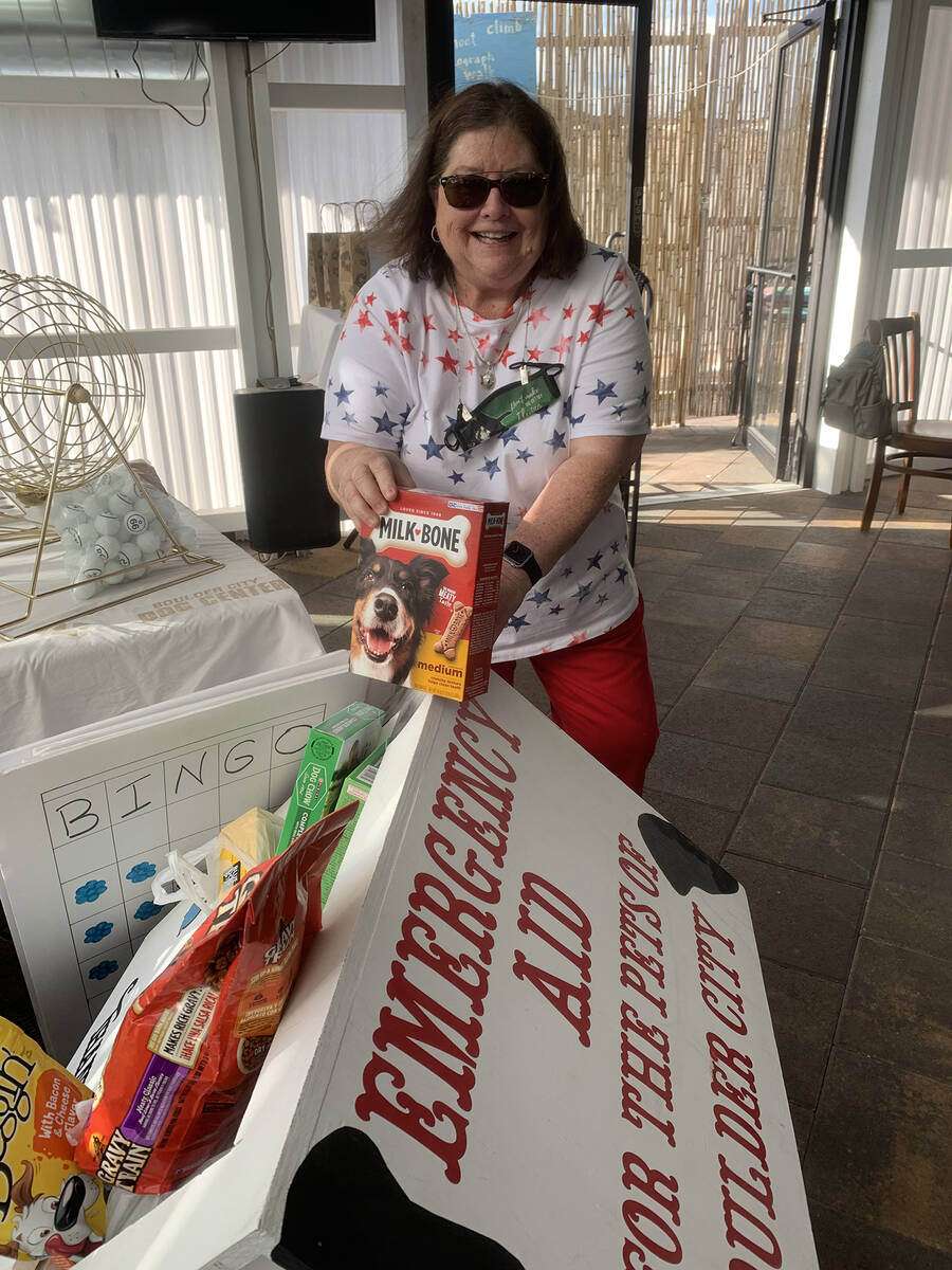 (Hali Bernstein Saylor/Boulder City Review) Maureen Avery brought in a donation for Emergency A ...