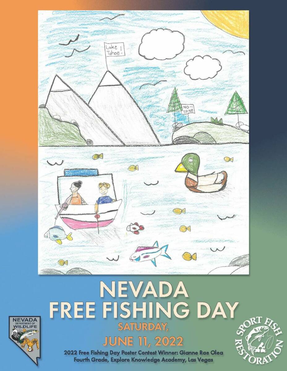 (Danny Smyth/Boulder City Review) The winning poster for Nevada's Free Fishing Day, held June 1 ...