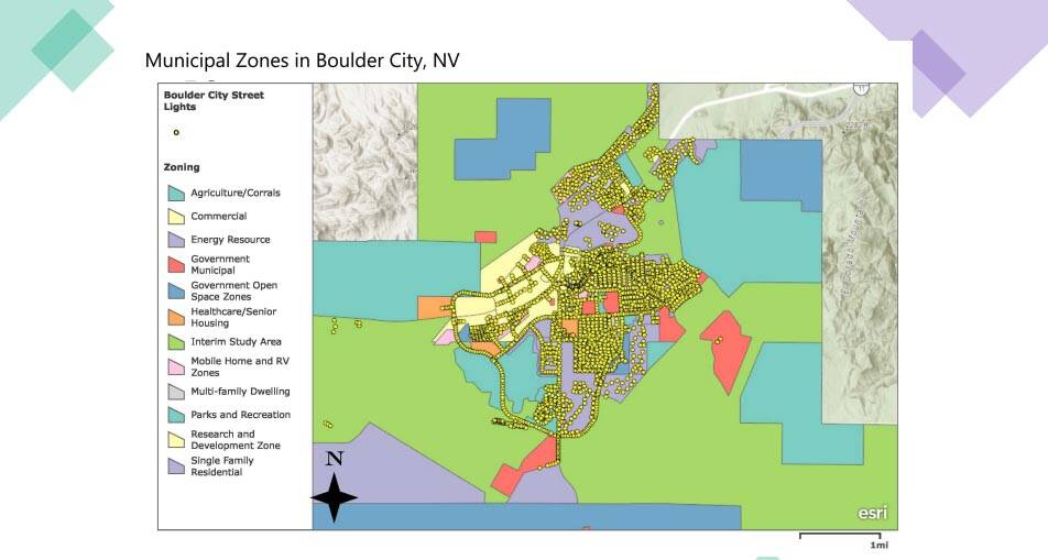(Boulder City) This map shows the location of the light fixtures in Boulder City that would nee ...