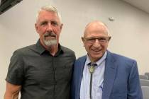 (Hali Bernstein Saylor/Boulder City Review) Steve Walton and Dr. Joe Hardy attended Friday’s, ...
