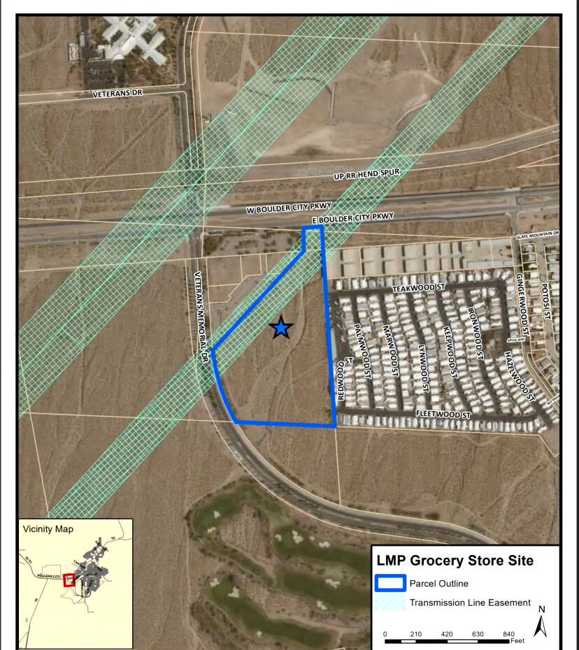 (Photo courtesy Boulder City) The proposed lot for a second grocery store sits in the southwest ...