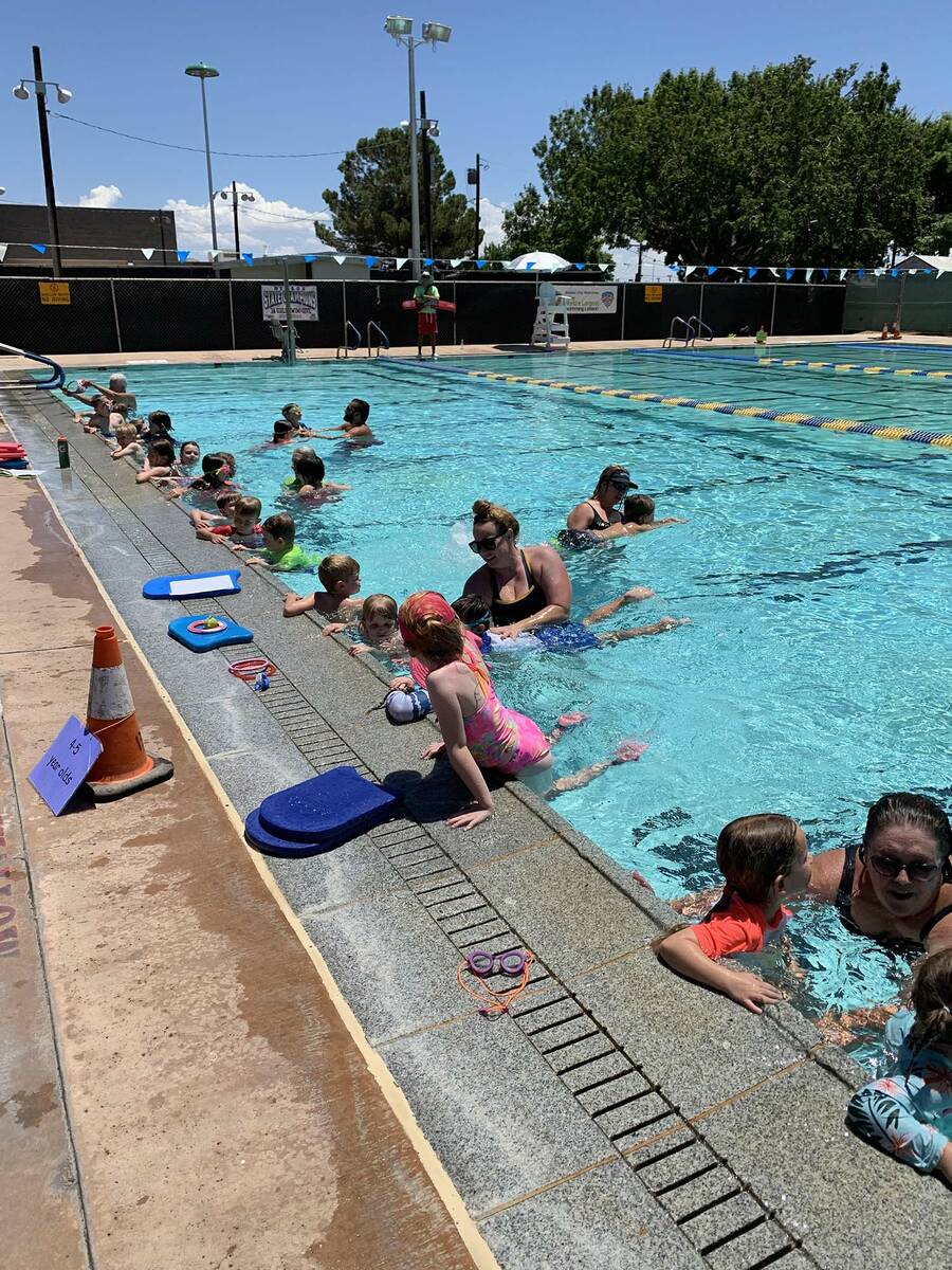 (Hali Bernstein Saylor/Boulder City Review) The Boulder City Pool offers swim sessions for adul ...