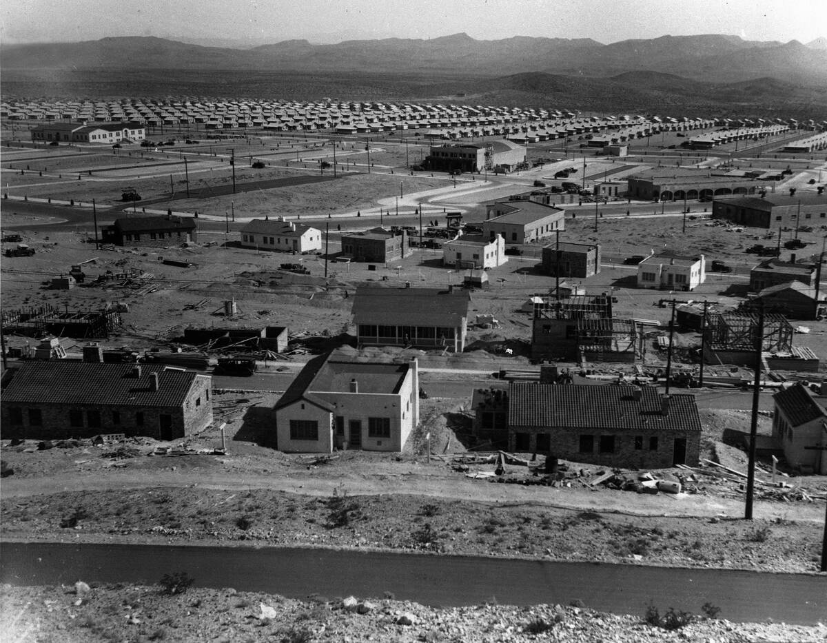 (AP Photo) Boulder City, as seen April 1, 1932, was built about 8 miles from the site of Hoover ...