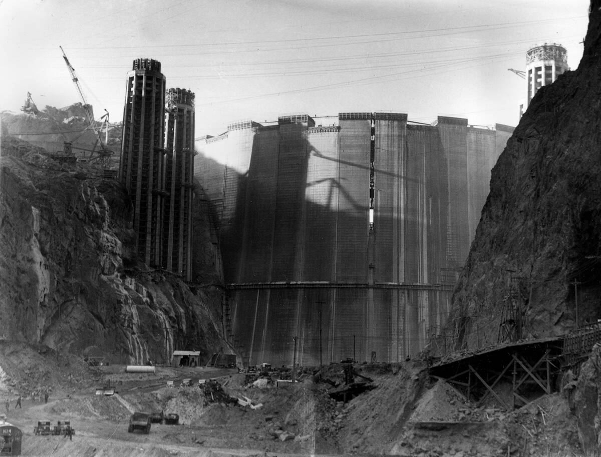 (AP Photo) This is a view of the Hoover Dam from upstream as construction continues near Boulde ...
