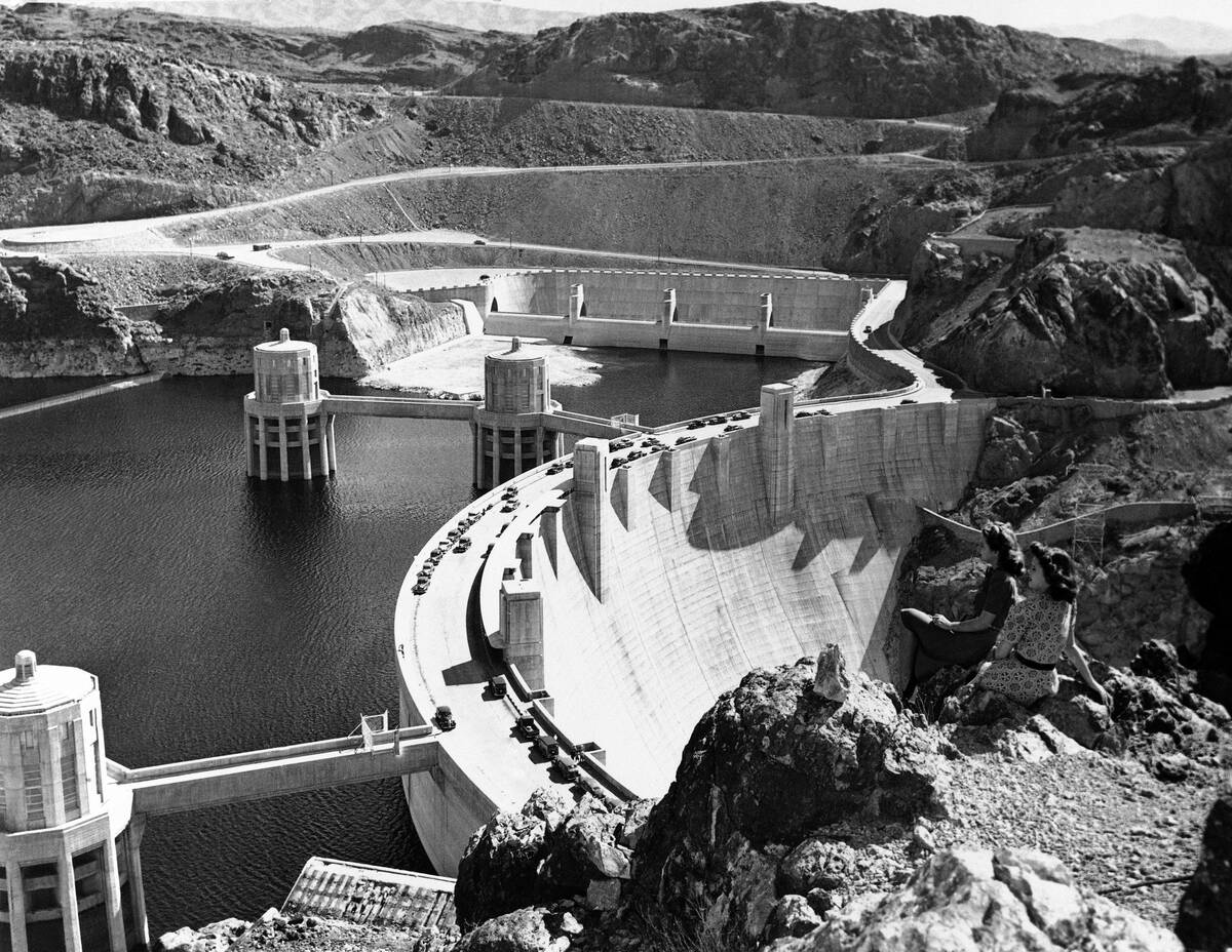 (AP Photo) This is an aerial view of Hoover (Boulder) Dam on the Colorado River from Dec. 11, 1948.