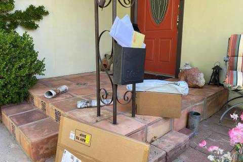 (Photo courtesy Norma Vally) Mail, newspapers and packages accumulating in front of your home i ...
