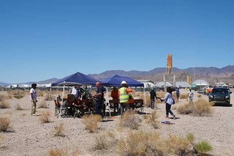 (Owen Krepps/Boulder City Review) First responders set up a recovery tent for victims of an ear ...