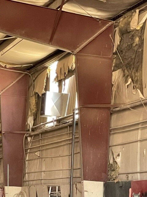 (Photo courtesy Boulder City Fire Department) Damage to the interior of Armorock Polymer Concre ...