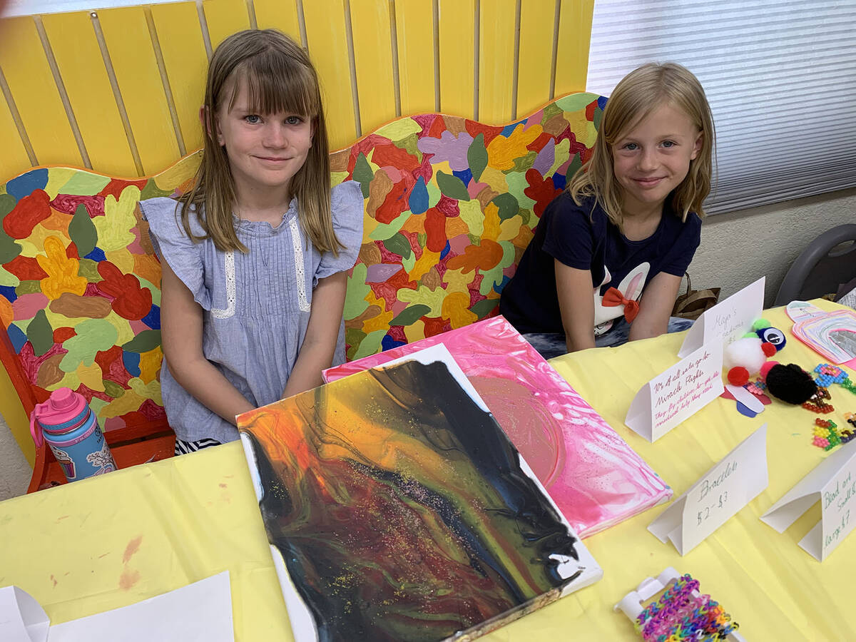 (Hali Bernstein Saylor/Boulder City Review) Sisters Klara, 9, and Maya, 7, Bachman showcased an ...