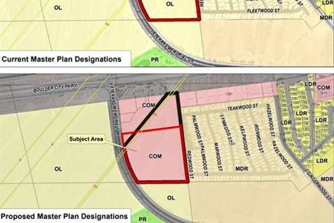 (Image courtesy Boulder City) A proposed adjustment to Boulder City's future land use map would ...