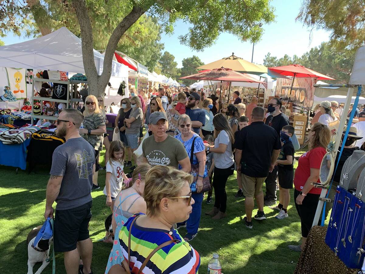 (Boulder City Review file photo) Thousands of people fill four downtown Boulder City parks for ...