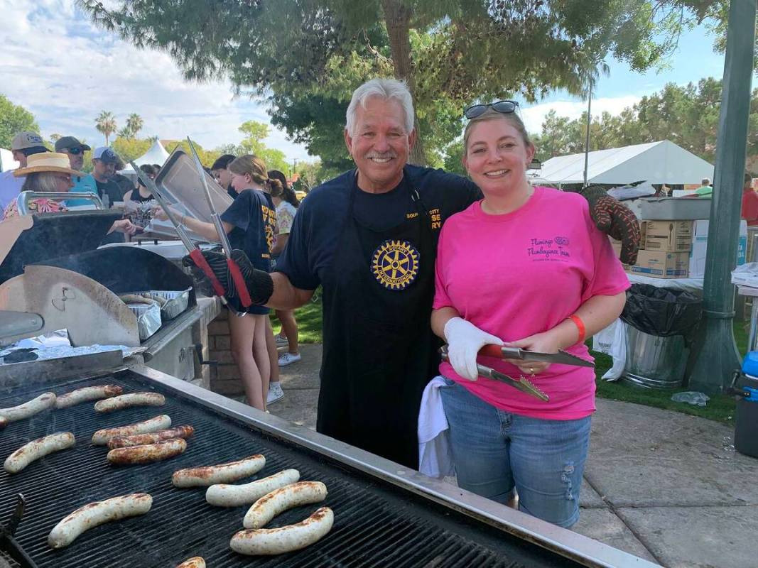 (Boulder City Review file photo) Dale Ryan, a member of the Rotary Club of Boulder City, and Am ...