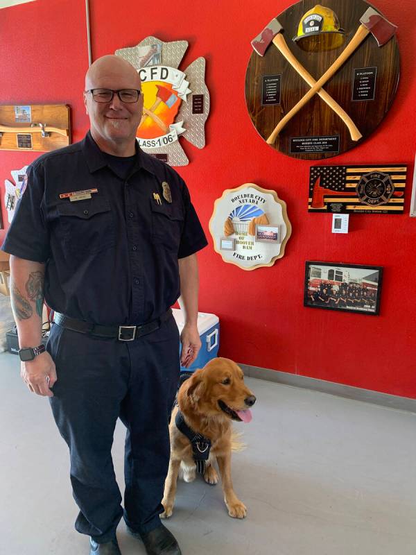 (Hali Bernstein Saylor/Boulder City Review) Boulder City firefighter Walt West, seen Oct. 11, 2 ...