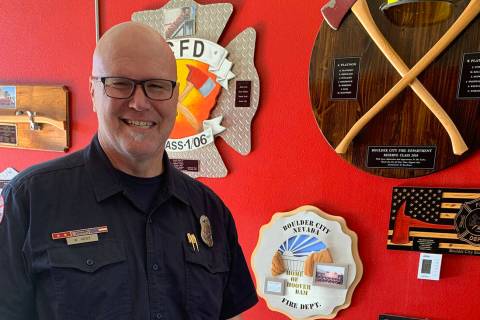 (Hali Bernstein Saylor/Boulder City Review) Boulder City firefighter Walt West started a therap ...