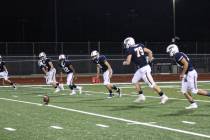 (Courtney Williams/Boulder City Review) Eagles varsity football players, Bruce Woodbury, Camero ...