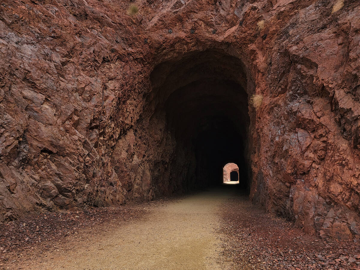 (Natalie Burt/Special to the Boulder City Review) The Historic Railroad Trail and its tunnels a ...