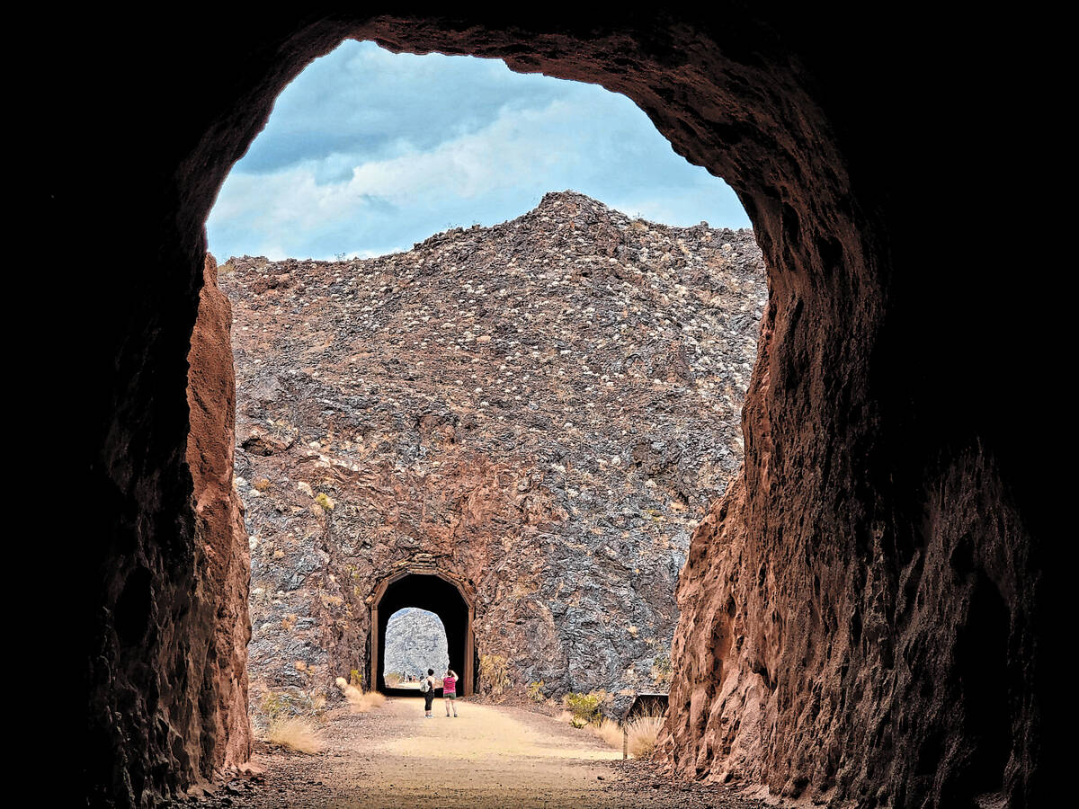 (Natalie Burt/Special to the Boulder City Review) The Historic Railroad Trail and its tunnels a ...