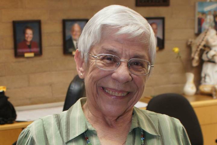 (Boulder City Review file photo) Erma Hall of Boulder City, who was presented with the Governor ...