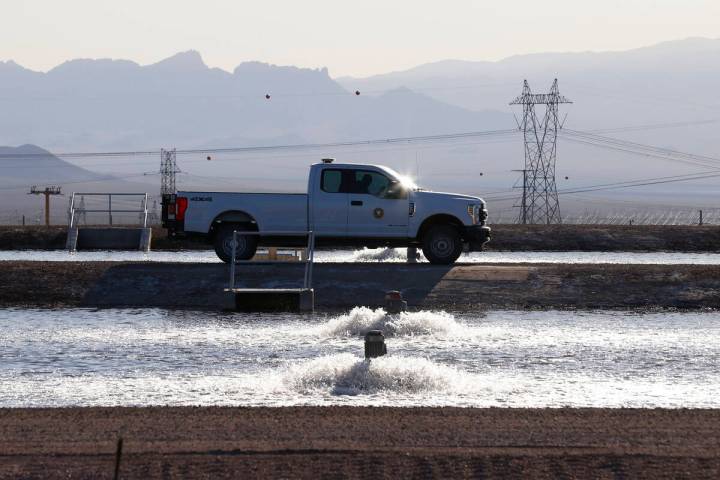 (Bizuayehu Tesfaye/Las Vegas Review-Journal) Evaporation ponds at the Boulder City wastewater t ...