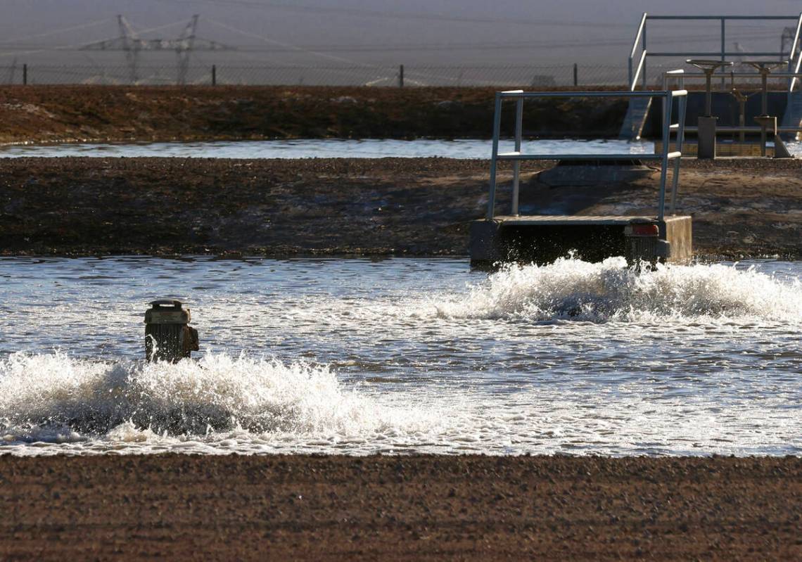 (Bizuayehu Tesfaye/Las Vegas Review-Journal) Evaporation ponds at the Boulder City wastewater t ...