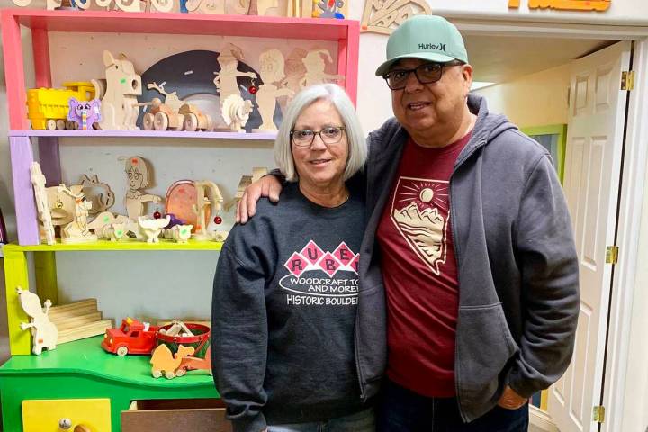 (Anisa Buttar/Boulder City Review) Dixie and Ruben Valdez, owners and operators of Ruben's Wood ...