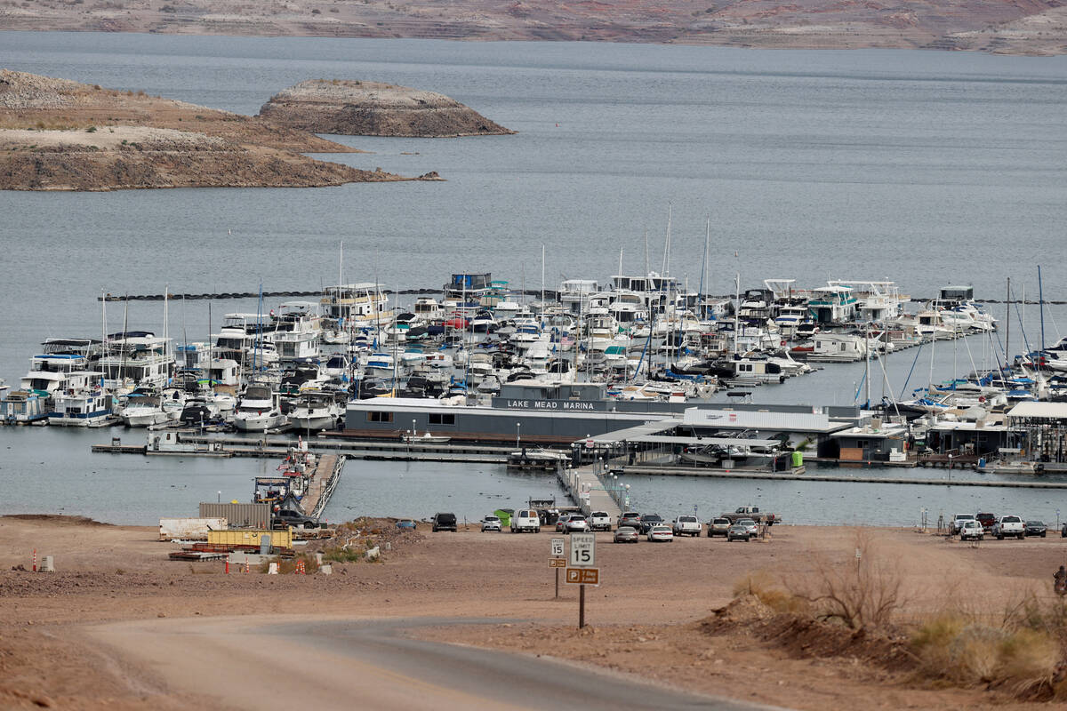 (K.M. Cannon/Las Vegas Review-Journal) Roughly 2,000 boats are docked at Lake Mead, including ...