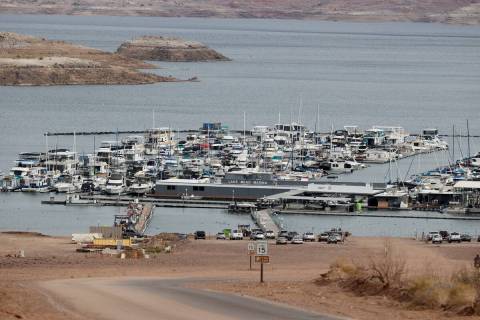 (K.M. Cannon/Las Vegas Review-Journal) Roughly 2,000 boats are docked at Lake Mead, including ...