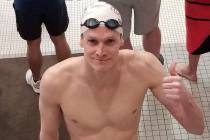 (Boulder City Review file photo) Zane Grothe, seen after competing in the 2019 TYR Pro Swim Ser ...
