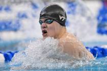 (File photo) AJ Pouch, a senior at Virginia Tech, finishing fifth in the 200-meter breaststroke ...