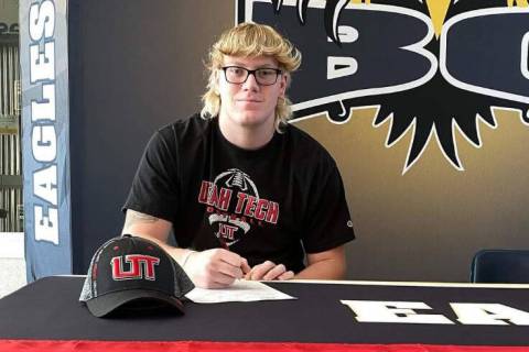 (Photo courtesy Clint Spencer) Dylan Spencer, a senior at Boulder City High School, signed a le ...