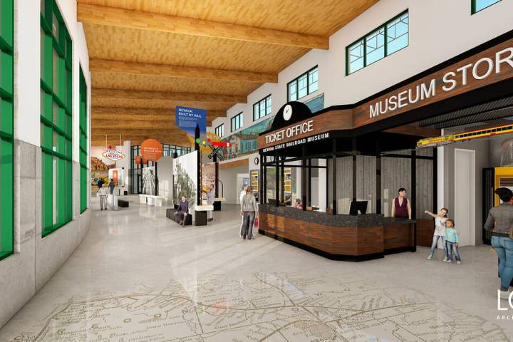 (Image courtesy Nevada State Railroad Museum) This rendering shows what the interior of the vis ...