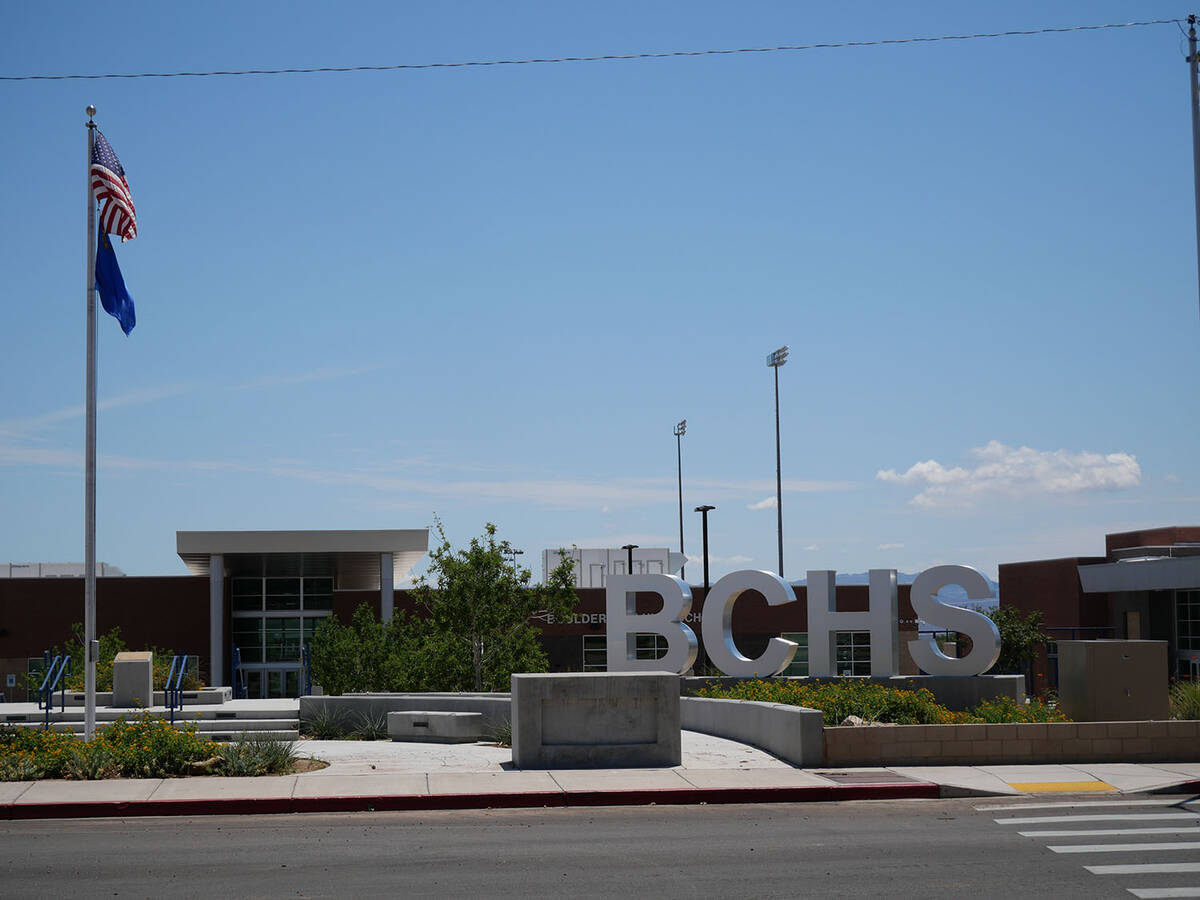 Boulder City High School on Monday, Aug. 8, 2022. (Owen Krepps/Boulder City Review)