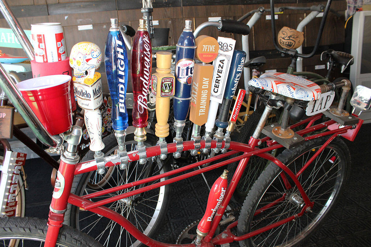One of his first, and favorite, bikes includes a variety of beer taps. (Ron Eland/Boulder City ...