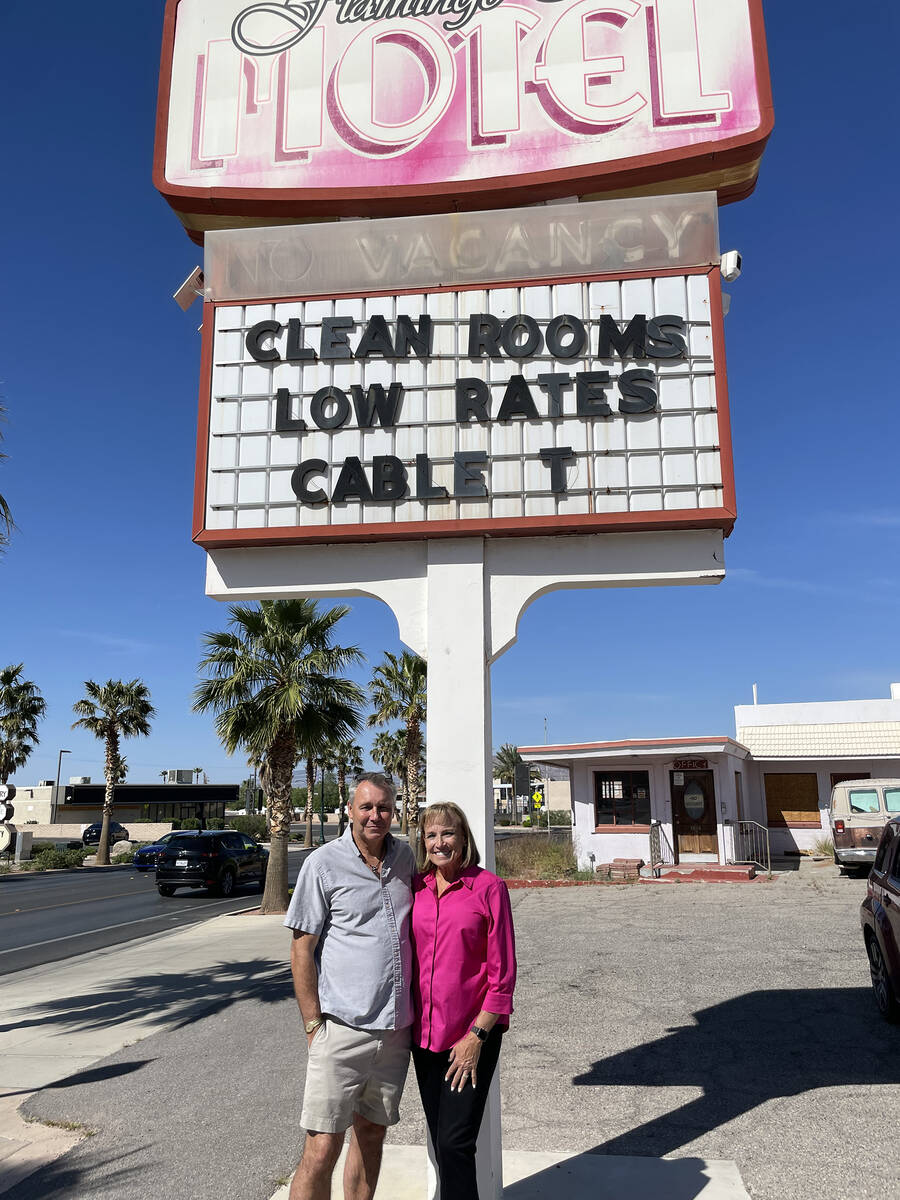 (Bill Evans/Boulder City Review) Daren and Donna Saunders bought the defunct Flamingo In Motel ...