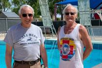 Bob Haber (left) has been volunteering as a lifeguard, swim instructor and lifeguard instructor ...