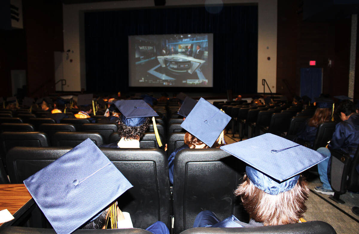 Ron Eland/Boulder City Review Prior to the graduation ceremony, the class of 2023 gathered in t ...