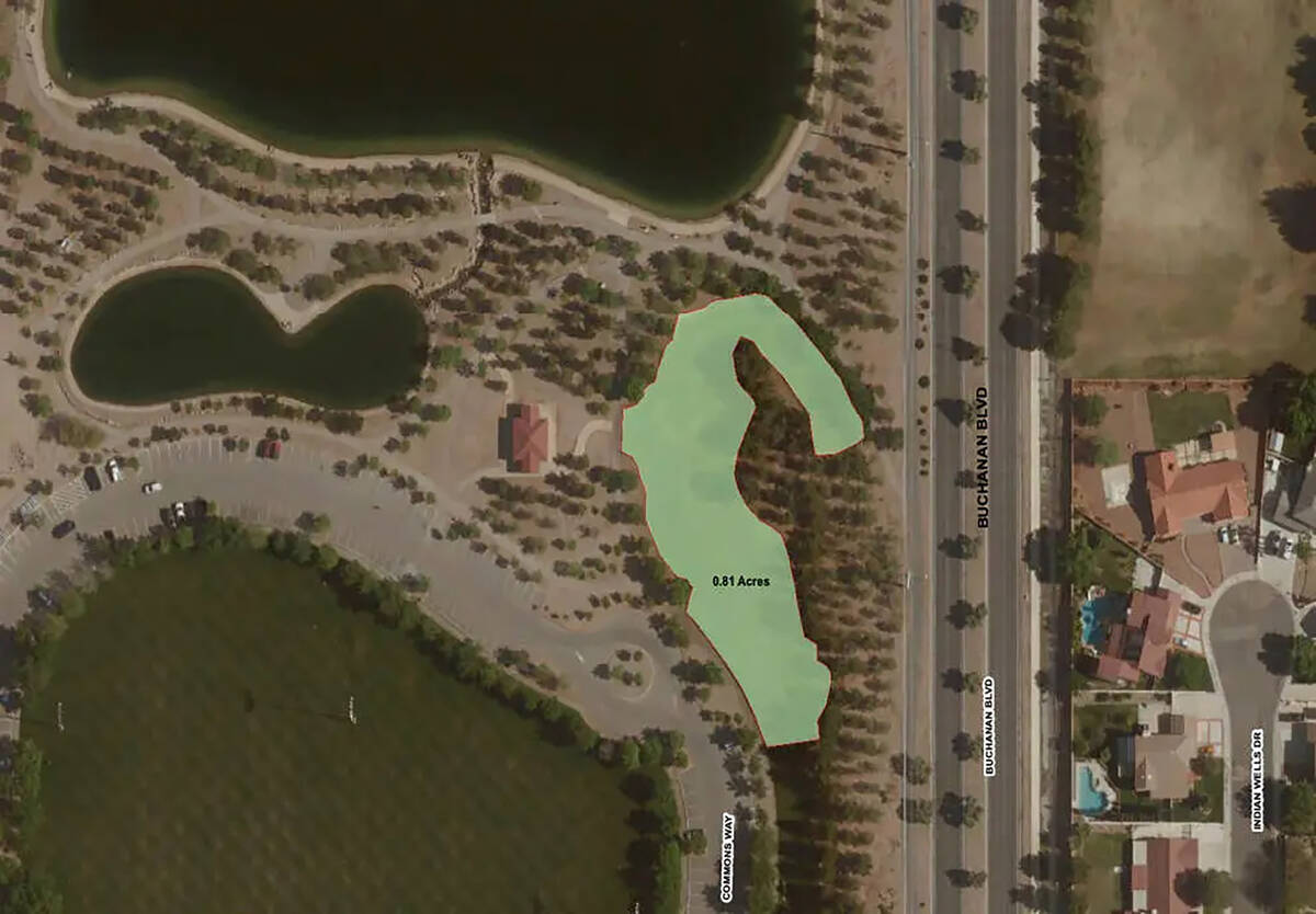 Overhead view of the area slated for the new dog park.