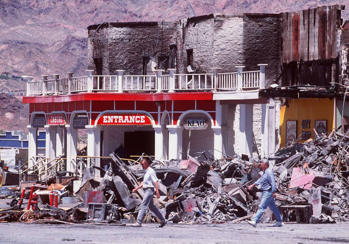 Las Vegas Review-Journal archive photo This Las Vegas Review-Journal photo show the aftermath o ...