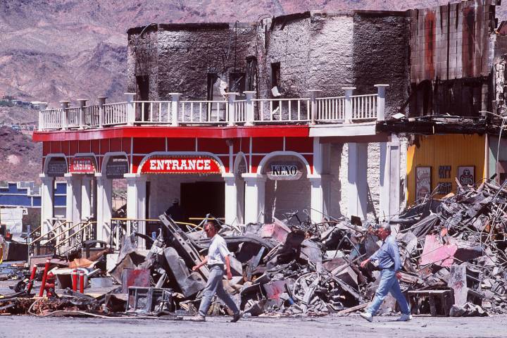 Las Vegas Review-Journal archive photo This Las Vegas Review-Journal photo show the aftermath o ...
