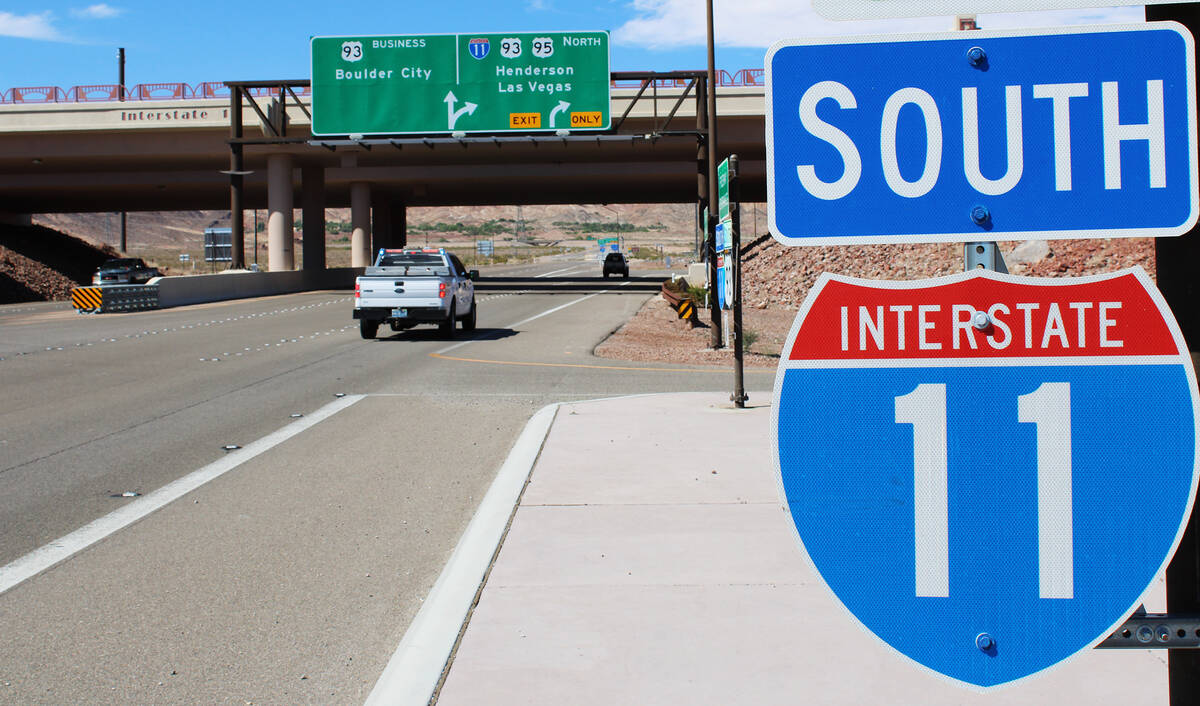 Ron Eland/Boulder City Review Interstate 11, a 15-mile bypass around Boulder City, opened five ...