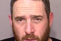 (Las Vegas Metropolitan Police Department) Mug shot of Jeffrey Hair taken after an incident in ...