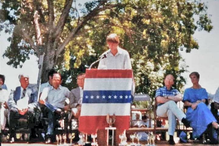 Photo courtesy Eland Family Archives Boulder City Review Editor Ron Eland is seen during the 19 ...