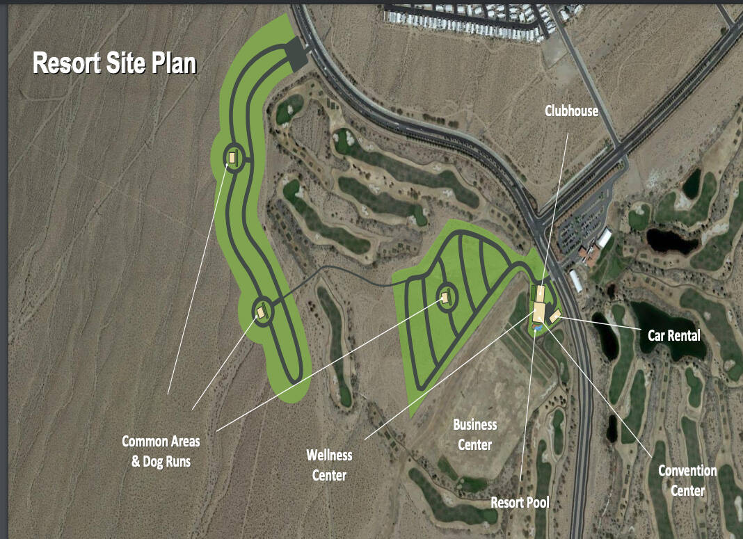 Photo courtesy of Boulder City Arial view of the proposed RV park near Boulder Creek Golf Club.