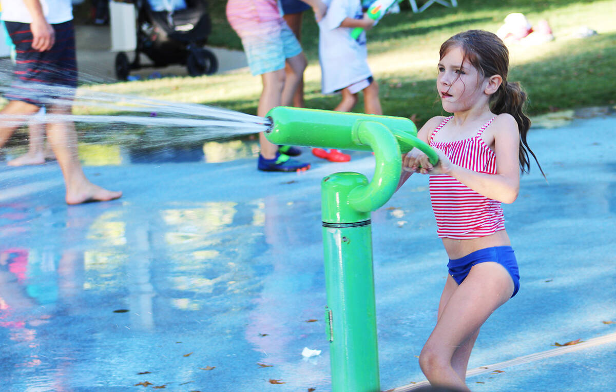 Ron Eland/Boulder City Review The splash park at Veterans Memorial Park is always a hit with ki ...