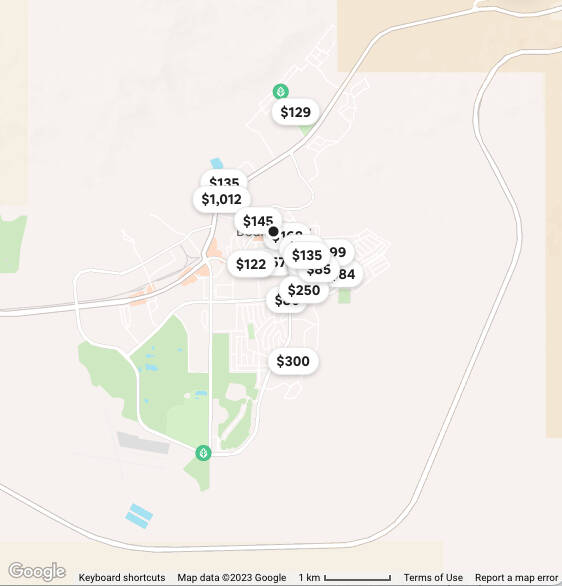 (Google) Map showing some of the properties and prices per night for short-term rentals in Boul ...