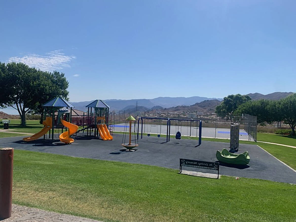 (Photo courtesy of Boulder City) Playground at Hemenway Park includes the new spinner and an in ...