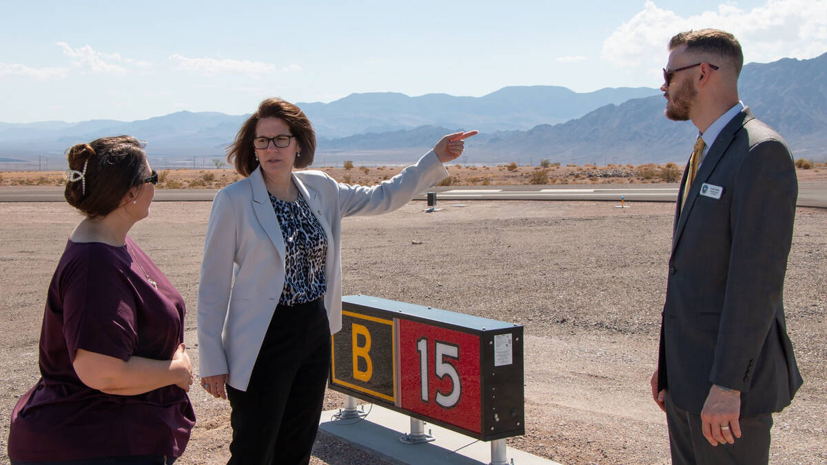 (Photo courtesy of Catherine Cortez Masto) U.S. Senator Catherine Cortez Masto toured the Bould ...