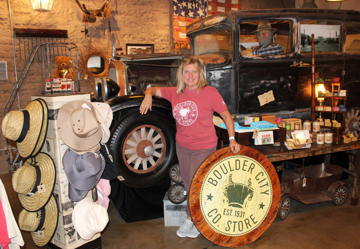 Ron Eland/Boulder City Review Tara Bertoli stands in front of some of the items and decor in he ...