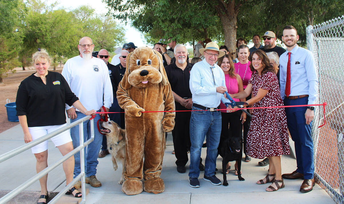 Ron Eland/Boulder City Review Representatives from the city and public turned out Wednesday mor ...